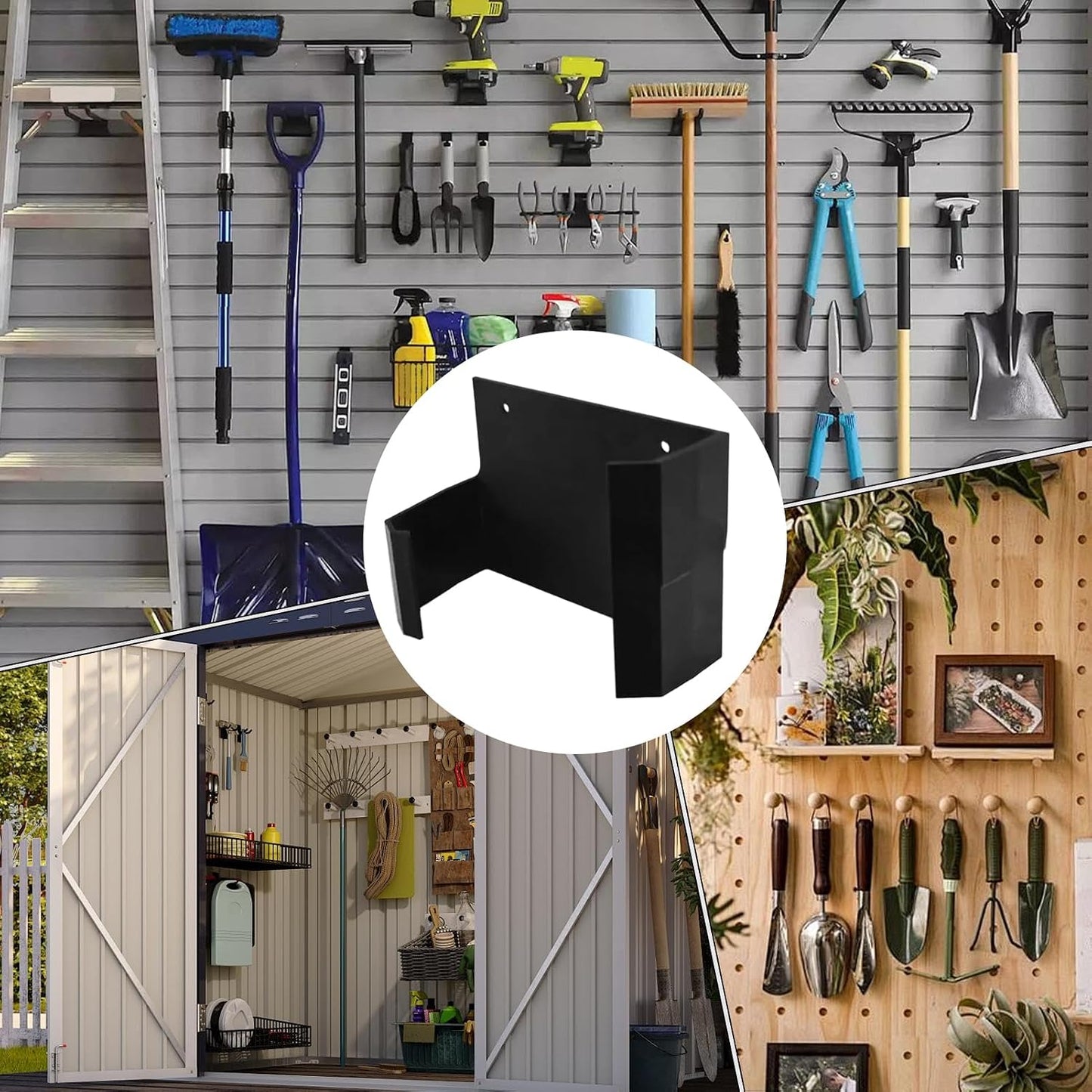 GENERIC Organiseur D'outils électriques – Support De Perçage Pour Rangement Mural De Garage | Construction En Métal Robuste Avec Fentes De Support Utilitaire, Antirouille Et Pour Perceuse électrique