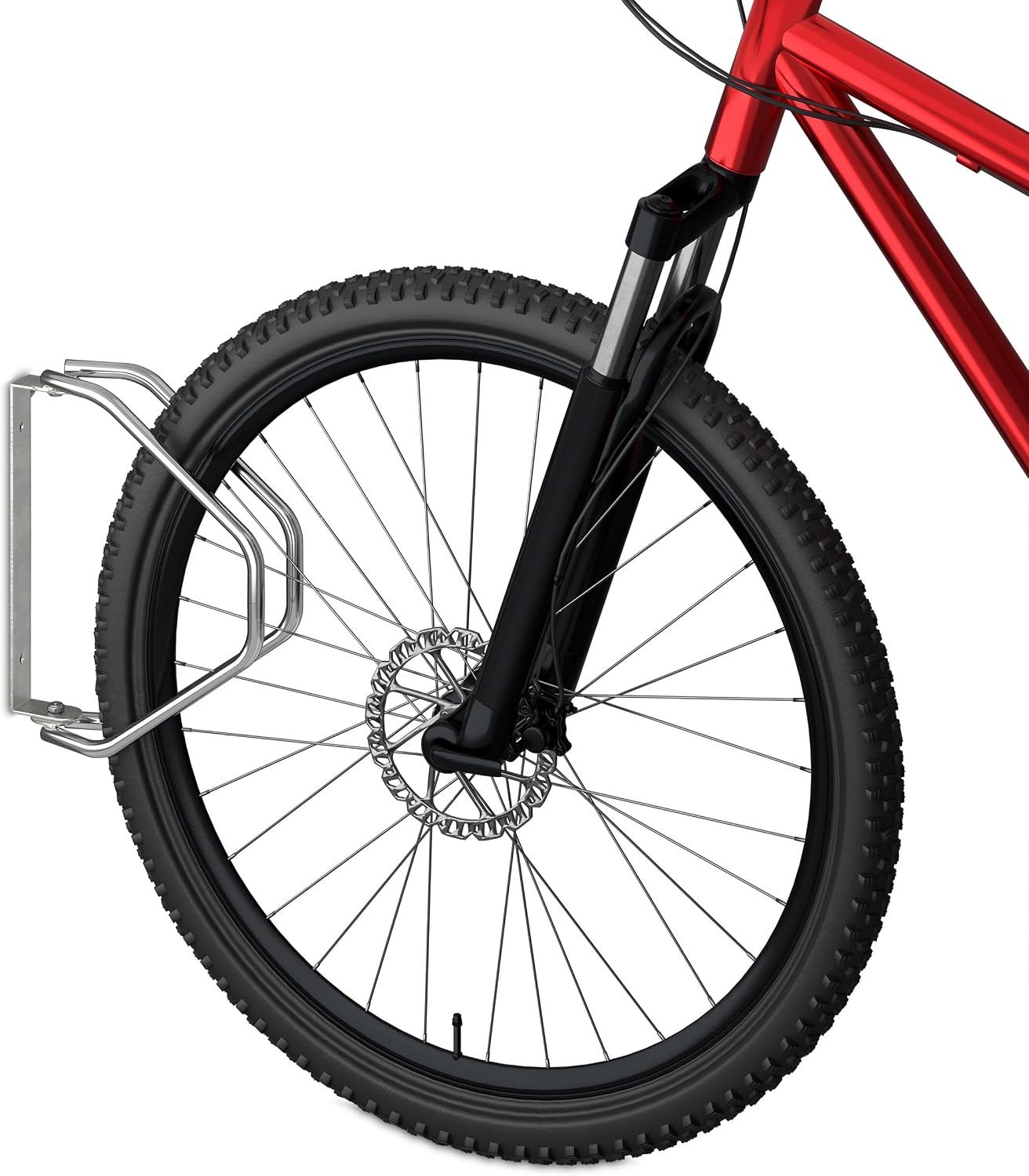  Relaxdays Support Mural Pour Vélo, Lot De 4, Acier Robuste, Râtelier Garage, Pivotant à 180°, Porte-vélo, Argenté