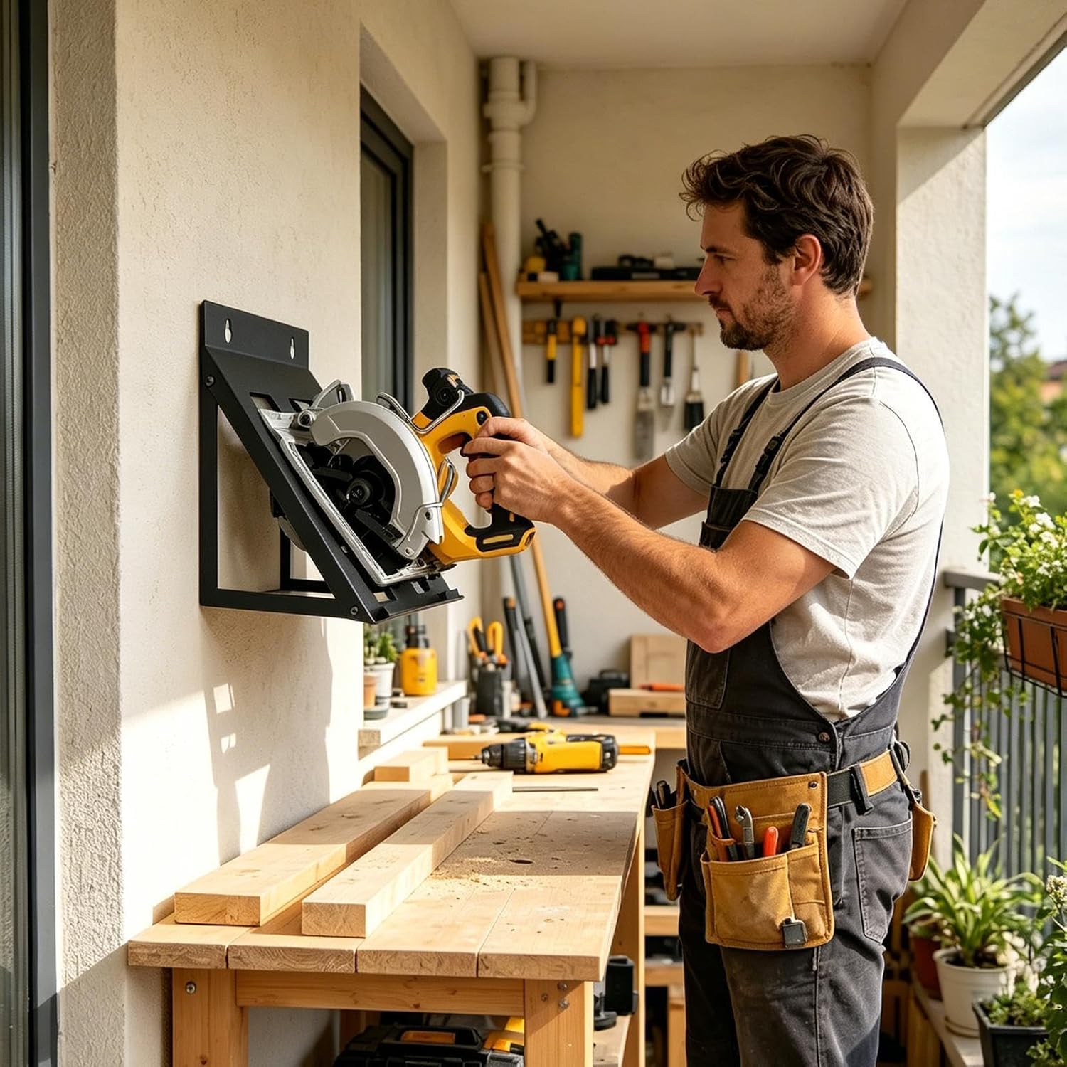  Rangement Pour Outils électroportatifs | Crochet De Rangement Robuste Pour Scie Circulaire | Porte-Outils Mural | Pour Atelier Maison, Cabanon De Jardin, établi, Garage, Sous-sol, Jardin, Et Apparteme