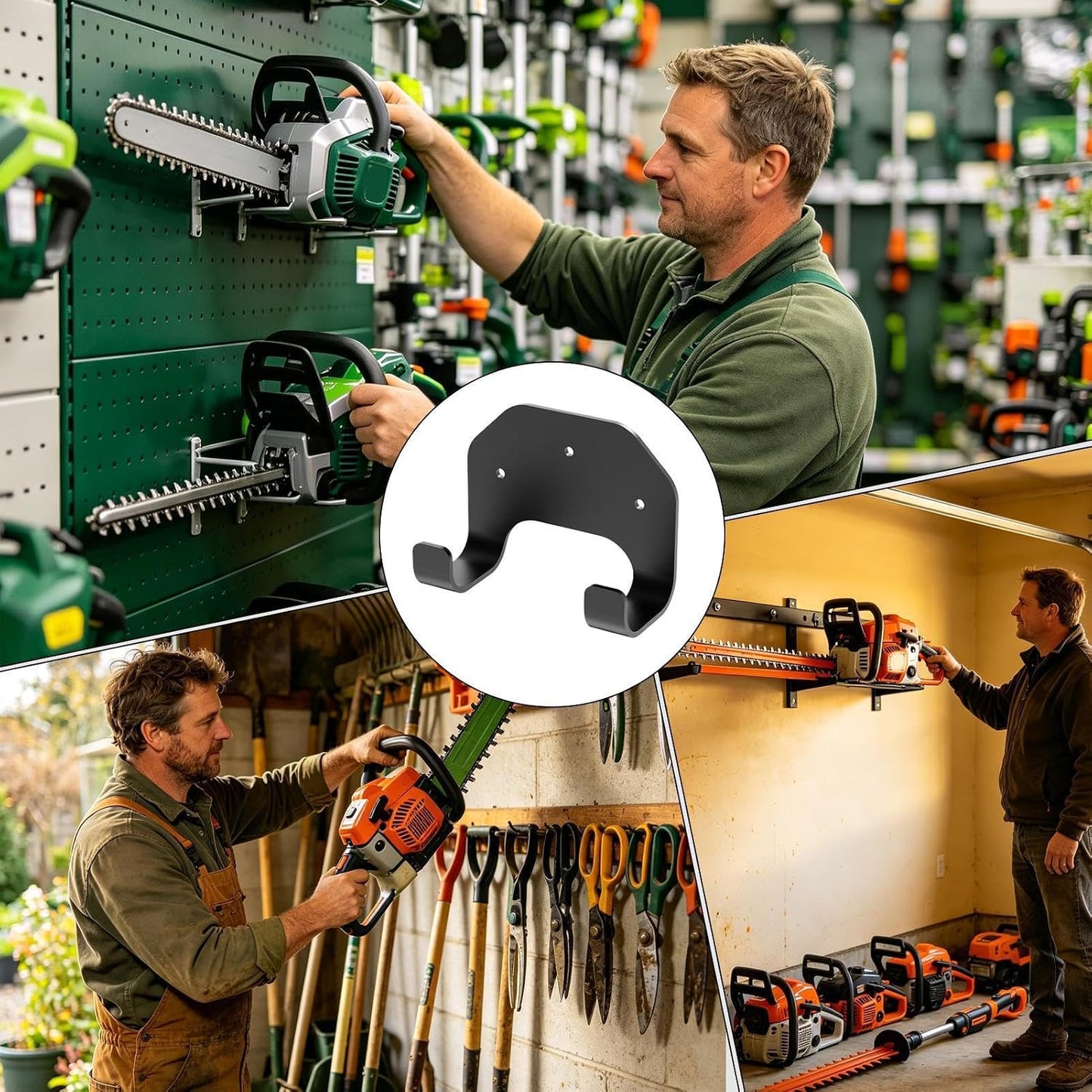  Générique Support Pour Débroussailleuse De Remorque | Support D'équipement Et Organisateur | Rack De Suspension Pour Coupe-Bordure | Pour Garage Atelier Abri De Jardin Grange Sous-Sol Pelouse