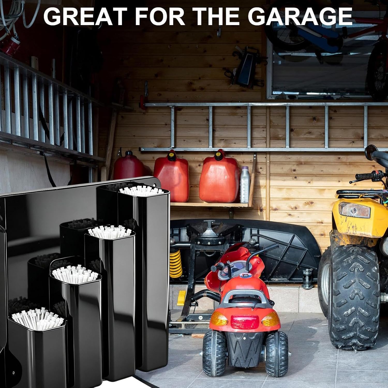 GENERIC Organiseur De Cravates à Fermeture éclair – 4 Poches Universelles à Fixation Murale | Organiseur à Fermeture éclair, Pour Remorque De Course Fermée, Garage, Magasin, Abri De Jardin, Buanderie