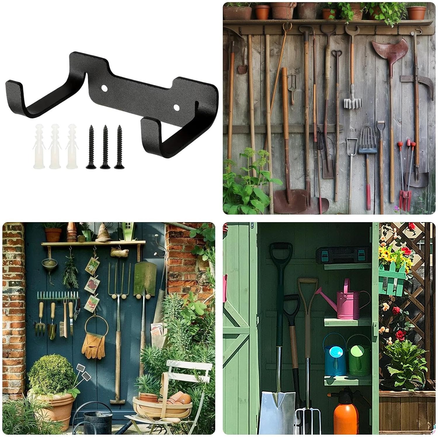  Generisch Crochet De Garage Stable - Support Pour Tronçonneuse Pour Jardin - Crochet Peu Encombrant Pour Mur, Buanderie, Garage, Atelier, Cuisine, Cave, Jardin, Abri De Jardin