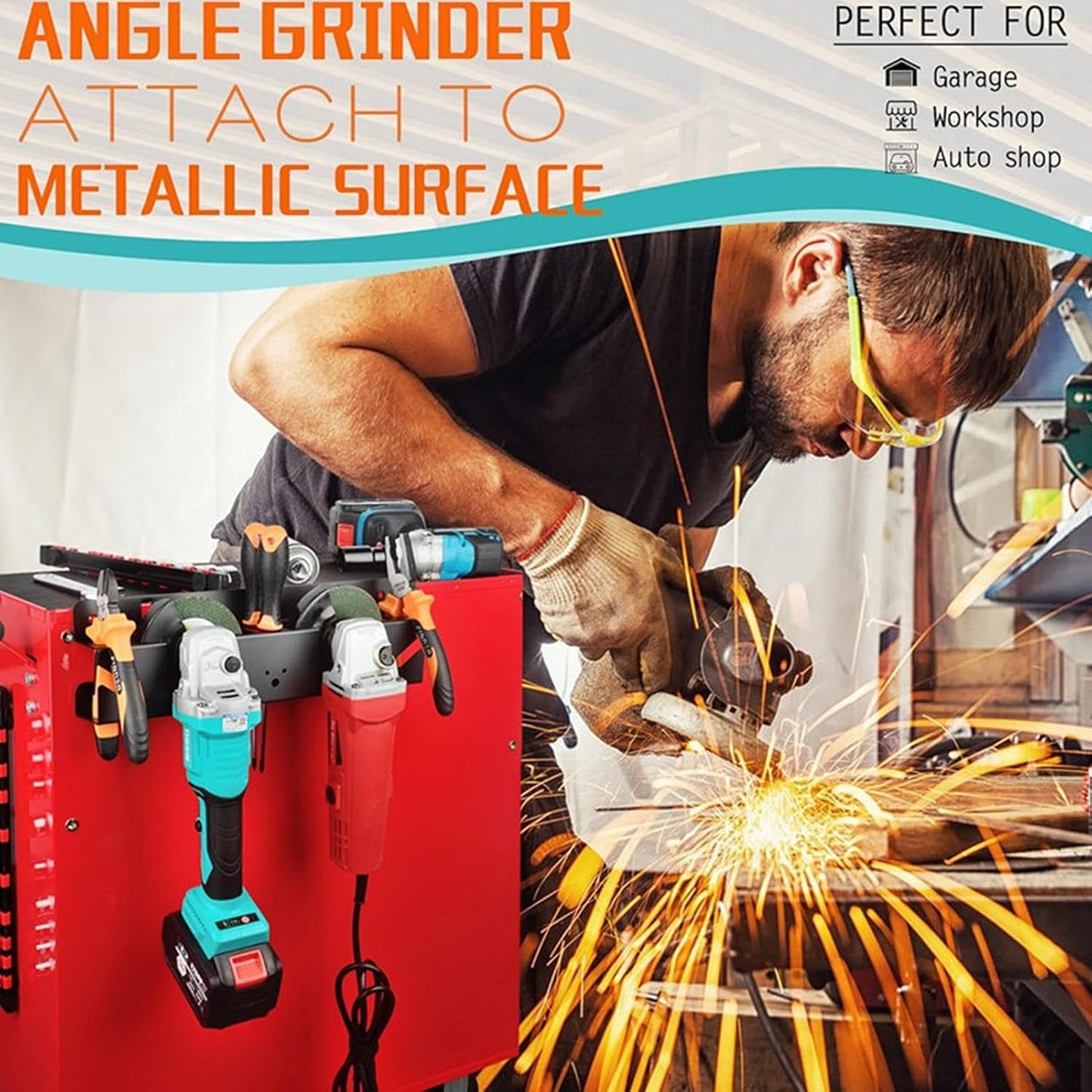  Support Mural Pour Polisseuse, Support Pour Outils électriques, Support Mural De Garage, Support Mural Pour Meuleuses, Solution De Rangement D'outils électriques, Support Mural Pour Polisseuse
